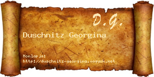 Duschnitz Georgina névjegykártya