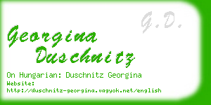 georgina duschnitz business card